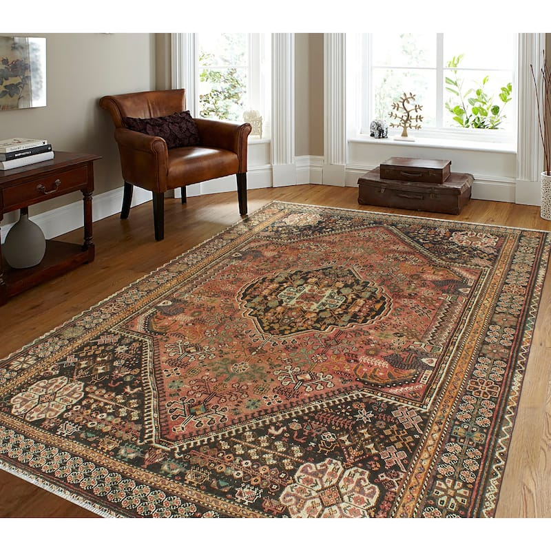 Fine Vintage Distressed Keltoum Rust/Brown Rug - 6'6" x 9'3"