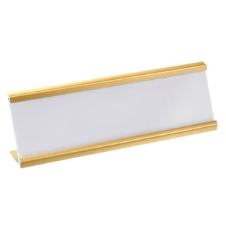 Aluminum Name Plate Holder, with White Blank Engraved Name Plate - Bed ...
