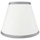 preview thumbnail 44 of 88, Hardback Faux Silk Conical Lamp Shade, 5 inch Top, 9 inch Bottom, 7 inch Slant Single - Off White, Gray