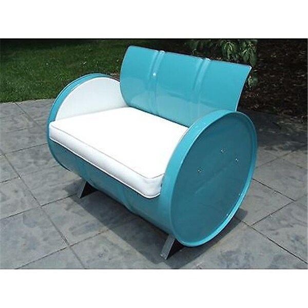 Del Ray Armchair Turquoise White 31 X 34 X 24 In
