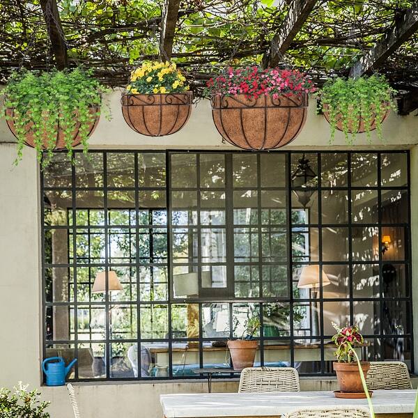 4 Pcs Metal Hanging Plant Basket with Round Wire Plant Holder - 10*6.3 -  Bed Bath & Beyond - 35488611