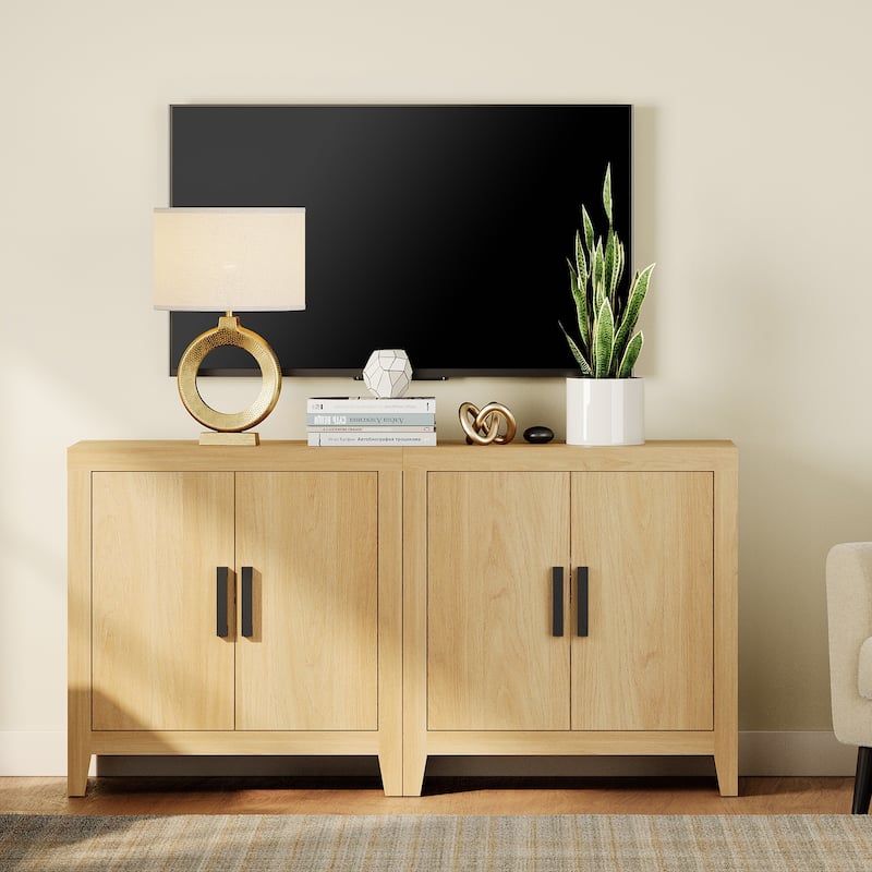 WAMPAT Farmhouse Buffet Cabinet , Versatile Sideboard for Kitchen, Dining & Living Room