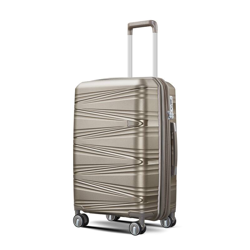 Luggage 4 Piece Sets(14/20/24/28), Carry on Hard Shell Lightweight Expandable Suitcase Set with Spinner Wheels & TSA Lock