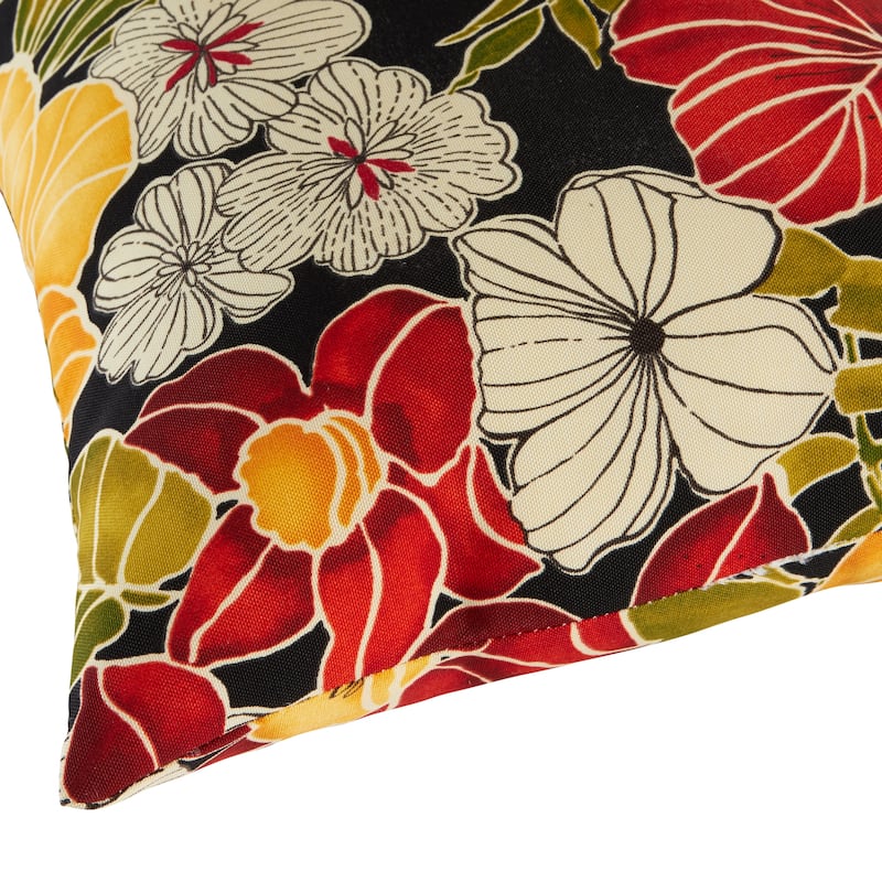 Greendale Home Fashions Aloha Floral Outdoor Rectangle Toss Pillows (Set of 2)