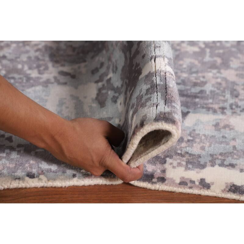 Abstract / Modern Area Rug Handmade Wool Carpet - 5'11"x 8'11"