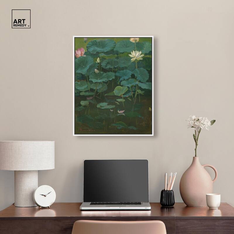 Theodore Wores Lotus Canvas by Art Remedy