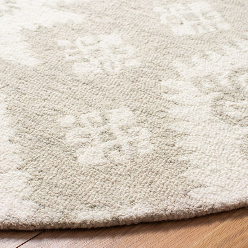 SAFAVIEH Handmade Snowflake Micro-loop Modern Wool Area Rug