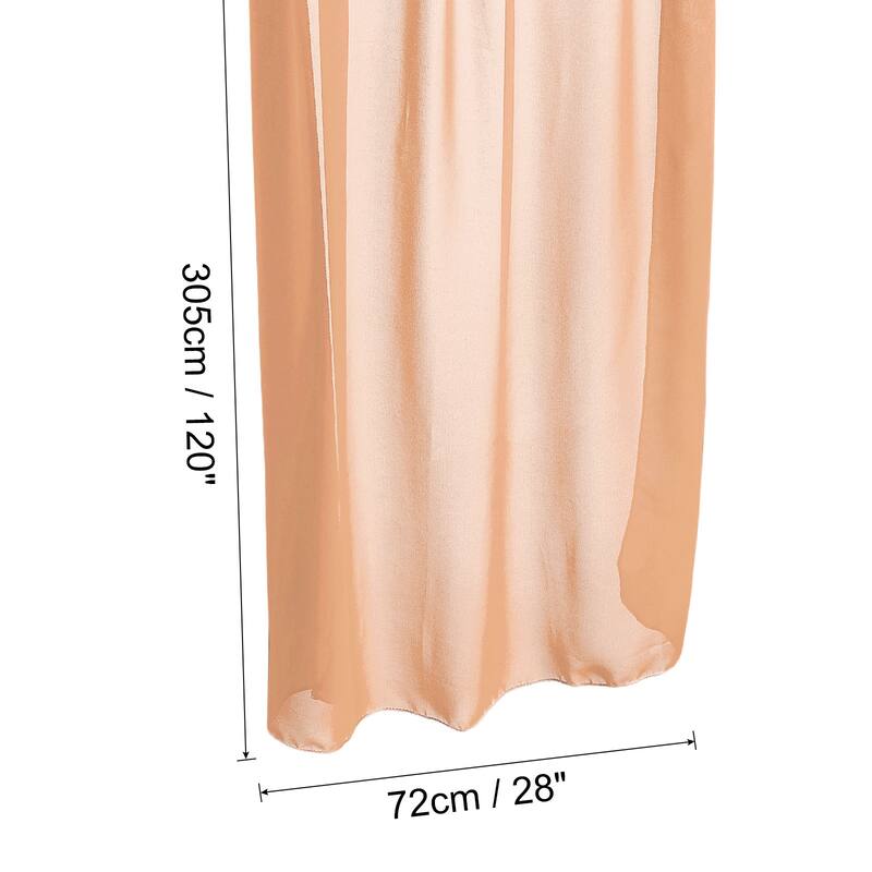 2Pcs 10Ft Chiffon Table Runner 28 x 120 Inch Rustic Gauze Tablecloth - 28 x 120 Inch - Rose Gold