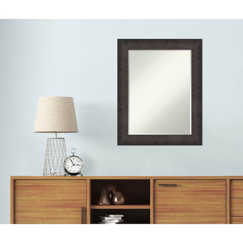 Dappled Half-Inch-Bevel Wood Framed Wall Mirror - Glass Size 18x24