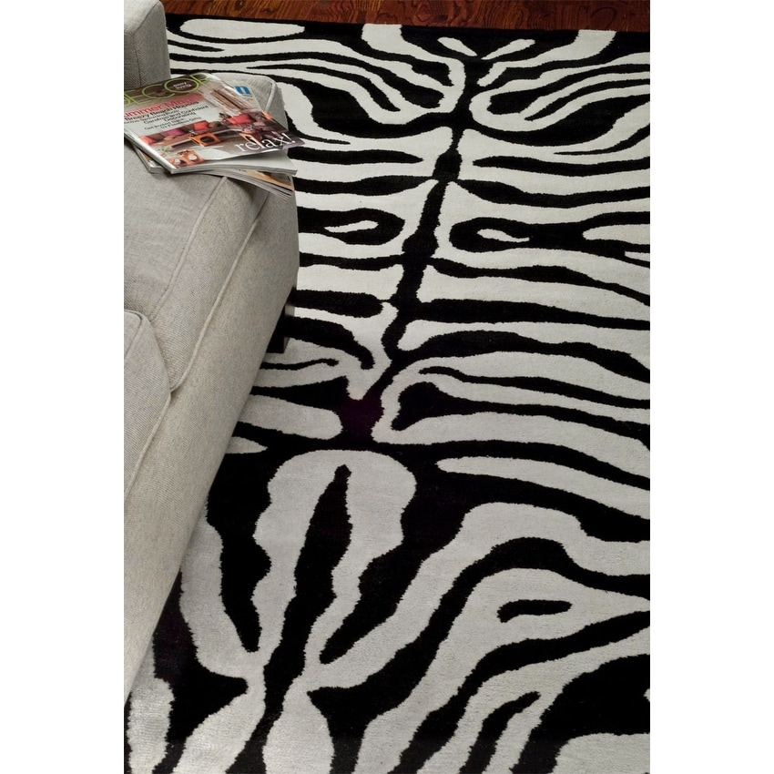 SAFAVIEH Handmade Soho Melie Zebra Pattern New Zealand Wool Area