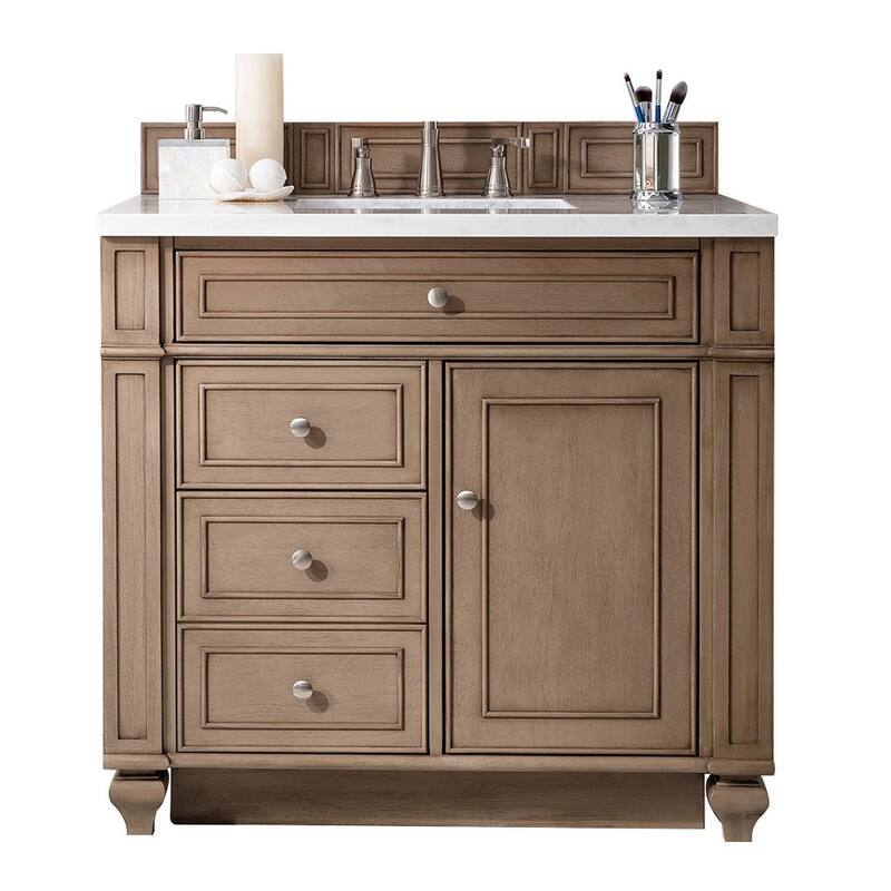 James Martin Vanities Bristol 36" Single Vanity, Whitewashed Walnut - Whitewashed Walnut Cabinet Base Only - No Top