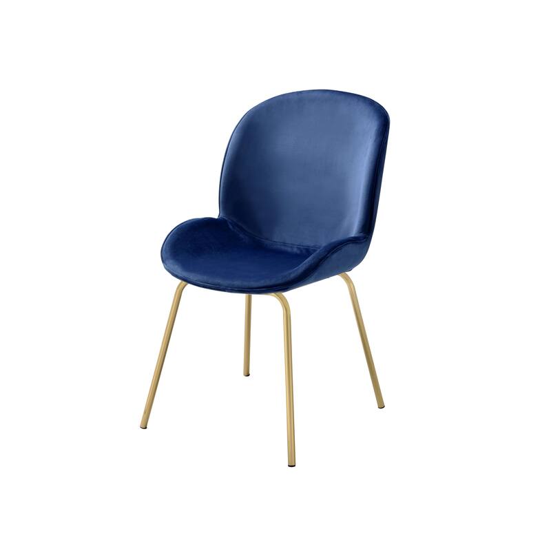 Chuchip Velvet & Gold Finish Side Chair