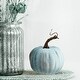 preview thumbnail 7 of 10, 5" Latex Harvest Vine Pumpkin Set of 2 Light Blue