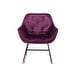 Living Room Comfortable Rocking Chair, Purple Toweling fabric Finish ...