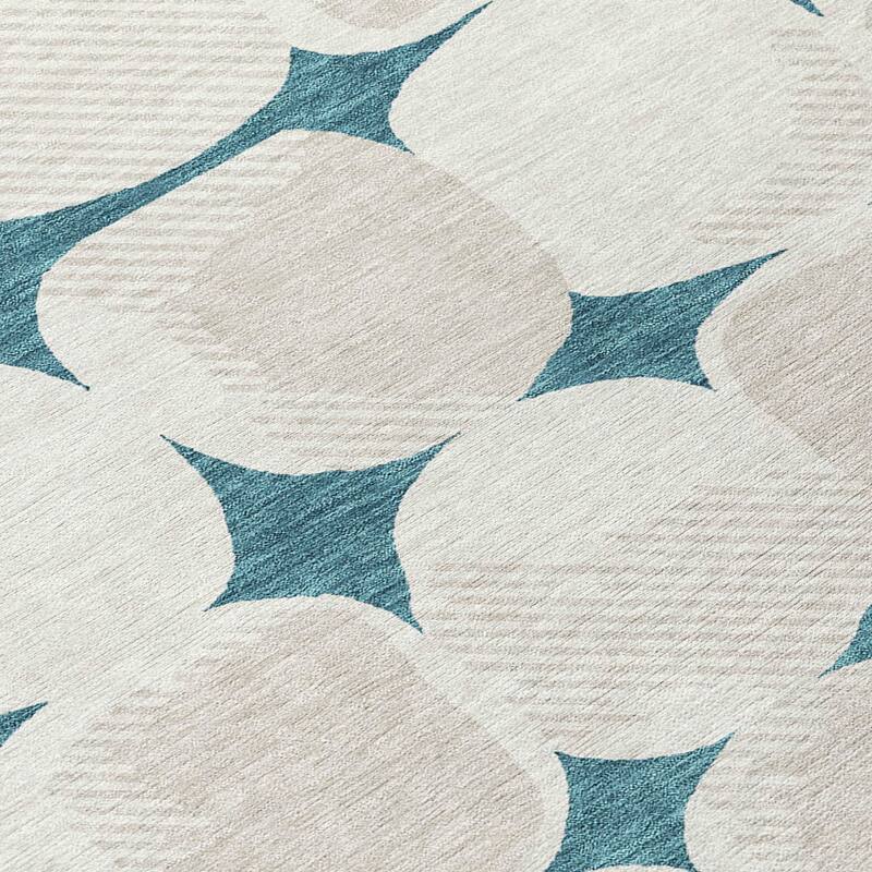HomeRoots Abstract Transitional Rectangle Outdoor Rug