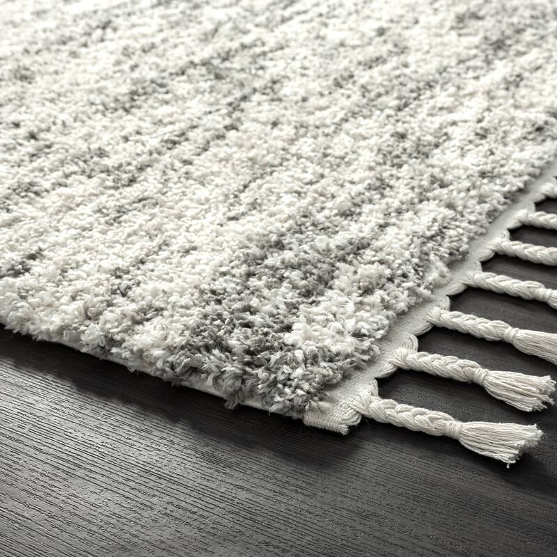 Abani Rug Boston BOS170A Grey Shag Area Rug