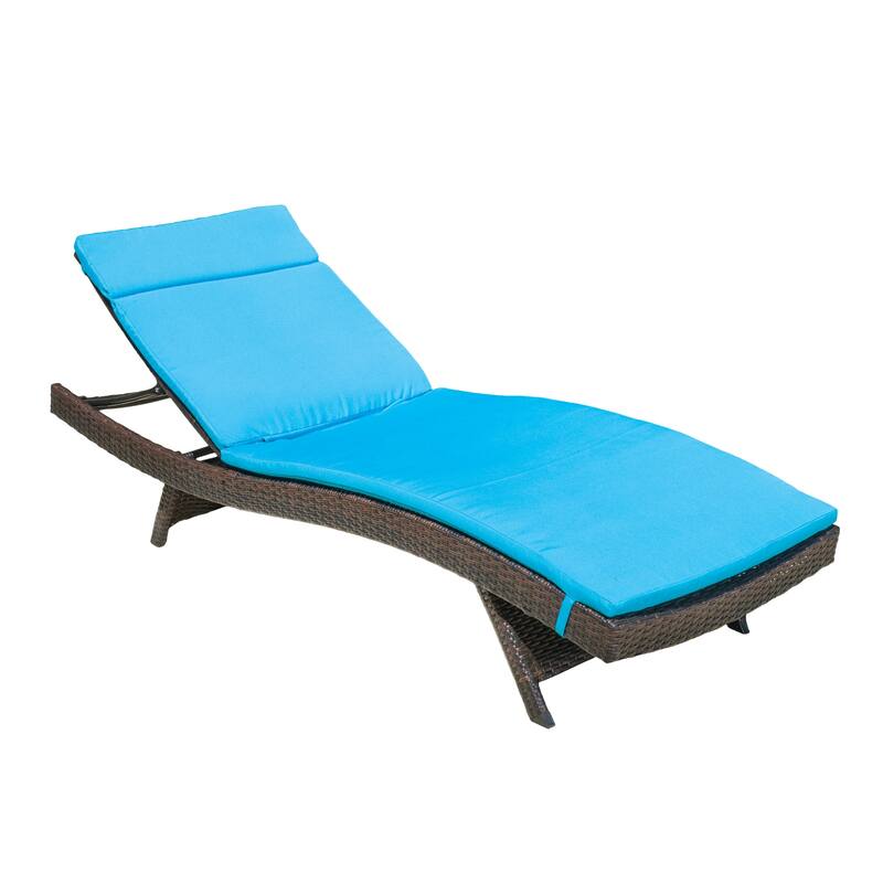 Salem Outdoor Wicker Adjustable Chaise Lounge with Cushion by Christopher Knight Home