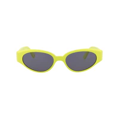 Kimeze Cat Eye-Frame Acetate Sunglasses, Smoke Lens, Yellow Frame