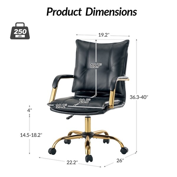 Zarina Mid century Modern Swivel Height adjustable Office Chair with Tufted Back by HULALA HOME On Sale Bed Bath Beyond 35847100