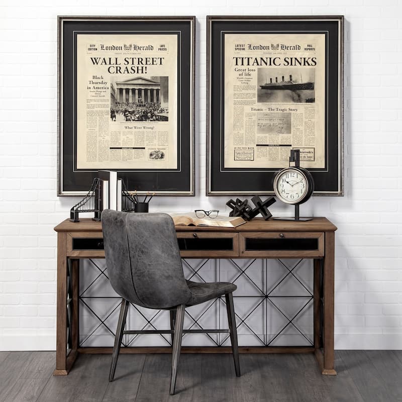 Horsdal Black Faux Leather Dining Chair - 21.0L x 24.0W x 34.8H