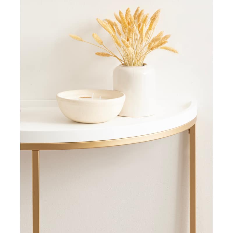 Kate and Laurel Dorrah Half-Circle Console Table