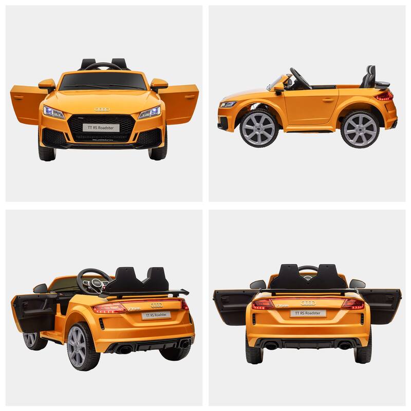 Licensed Audi TT RS 6V Kids Ride On Car with Suspension, Remote Control, Horn, Music & MP3 Player