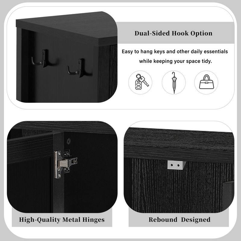 Modern 55.1" Storage Sideboard with 4-Doors, Multi Functional Buffet Table with Open Shelf and Adjustable Shelves