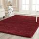 SAFAVIEH California Shag Izat 2-inch Thick Area Rug - 5'3" x 7'6" - Maroon