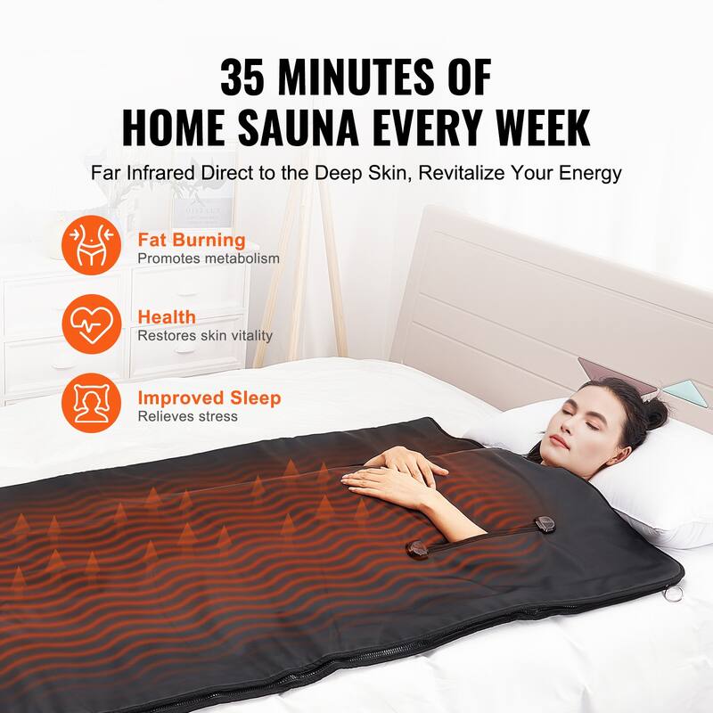 Sauna Blanket for Detoxification Therapy Stones & Carbon Fiber Heating