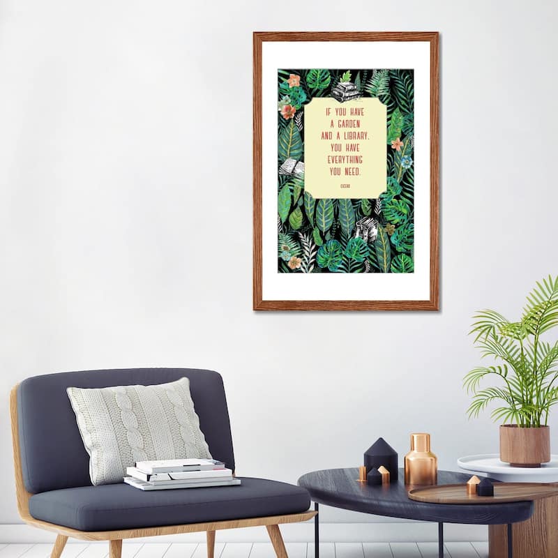 iCanvas "A Garden And A Library - Book Lover's Gift" by Fanitsa Petrou