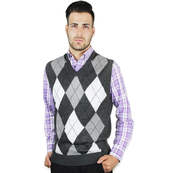 argyle sweater vest men