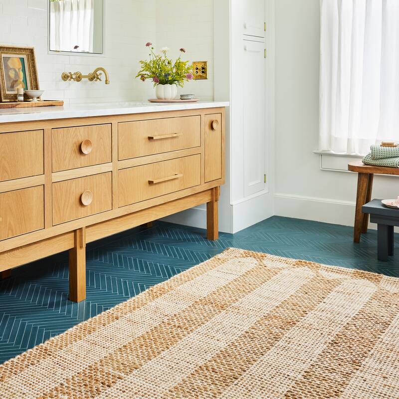 Hillcrest Jute and Wool Area Rug - 5' x 8' - Natural