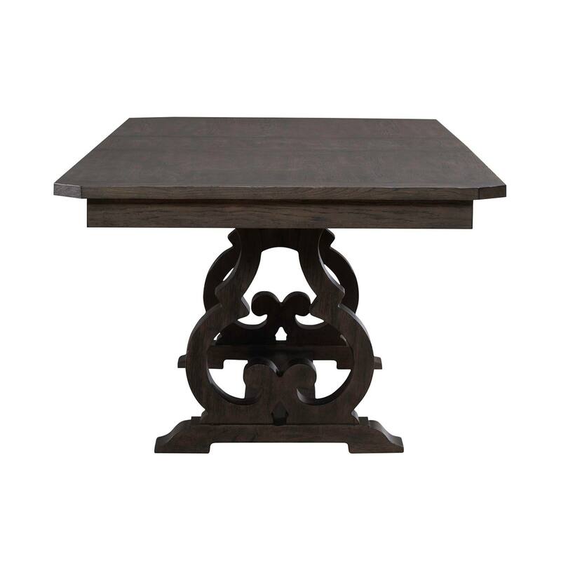 Liberty Furniture Grant Park Trestle Dining Table with Expandable Leaf - Width 42" x Depth 102" x Height 30"