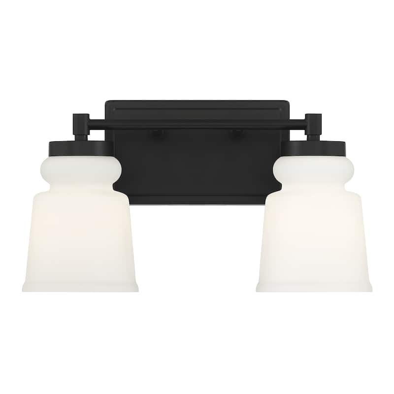 Meridian M80057 2 Light 15" Wide Bathroom Vanity Light - Matte Black