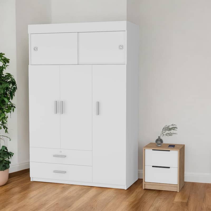 HomeRoots 47" White Two Drawer Dresser - 2-drawer