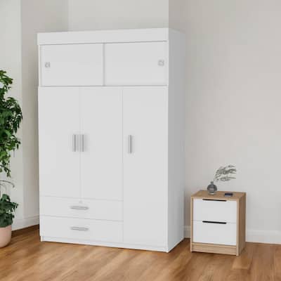 HomeRoots 47" White Two Drawer Dresser