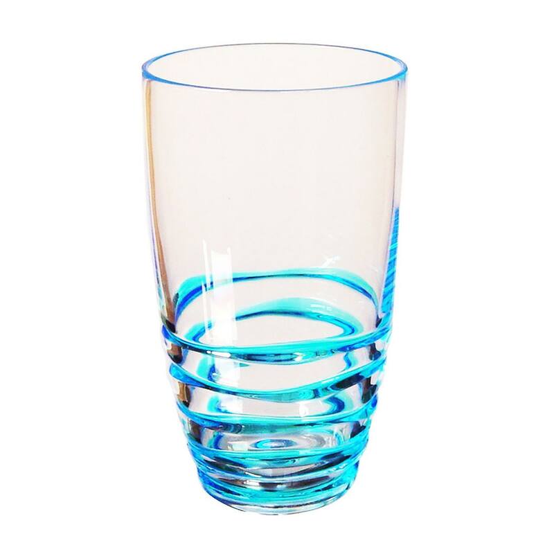 Swirl Acrylic Glasses Drinking Set of 4