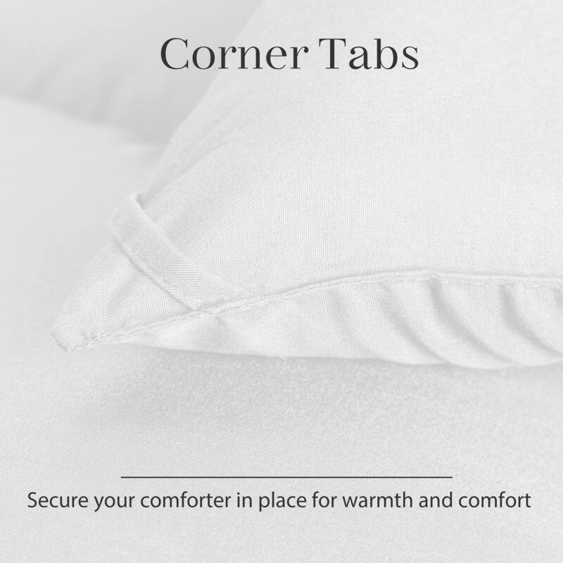 All Season Ultra Soft Fiber Machine Washable Quilted Comforter/Duvet Insert with Corner Tabs Comforter