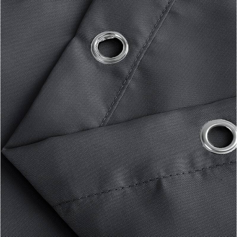 72"x72" - PEVA Grey Heavyweight Thick Shower Curtain Liner With Mesh Storage Pockets