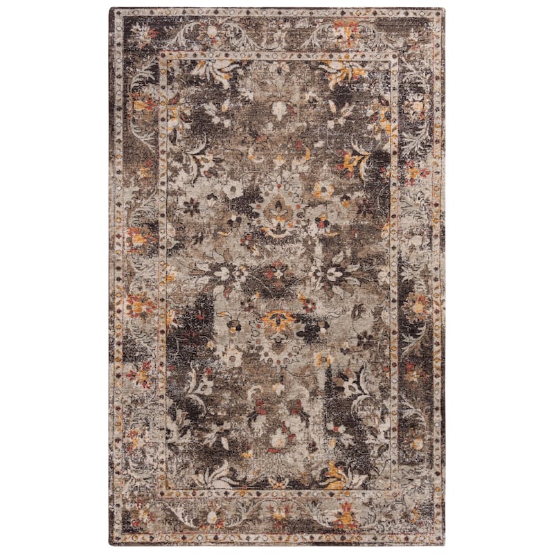 Alora Decor Infinity Brown, Orange, and Rust Wool Rug - 9' x 12'