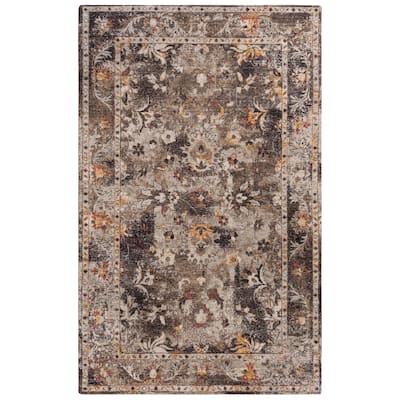 Alora Decor Infinity Brown, Orange, and Rust Wool Rug