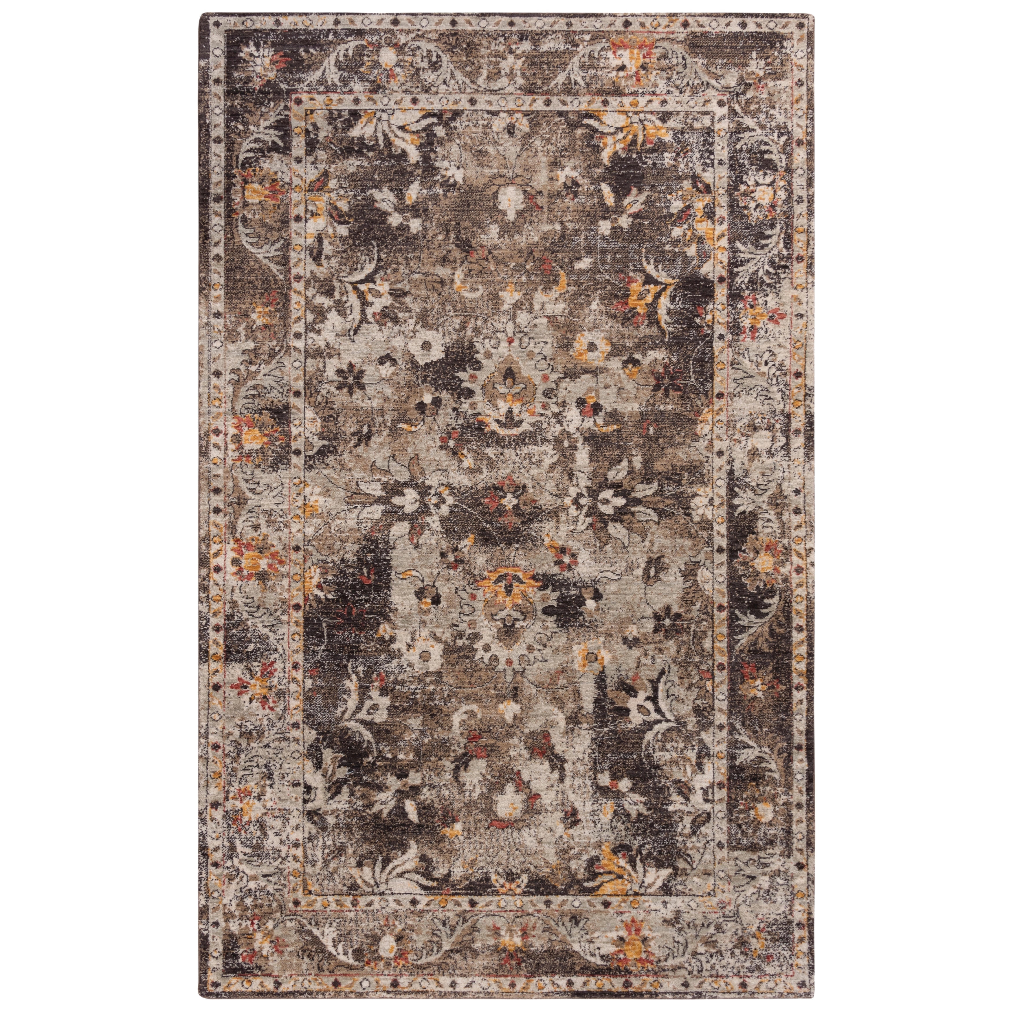 Alora Decor Infinity Brown, Orange, and Rust Wool Rug