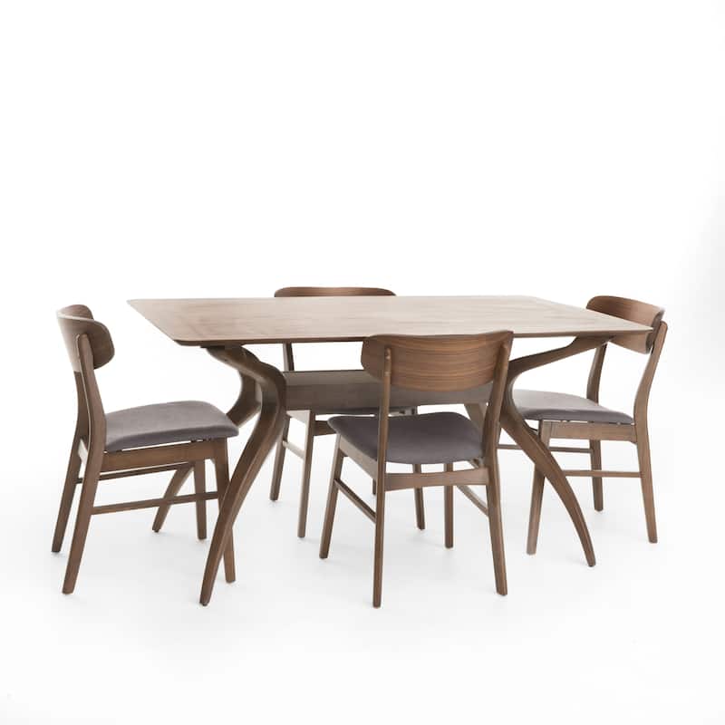 Fausett Mid-Century Modern 5 Piece Dining Set by Christopher Knight Home