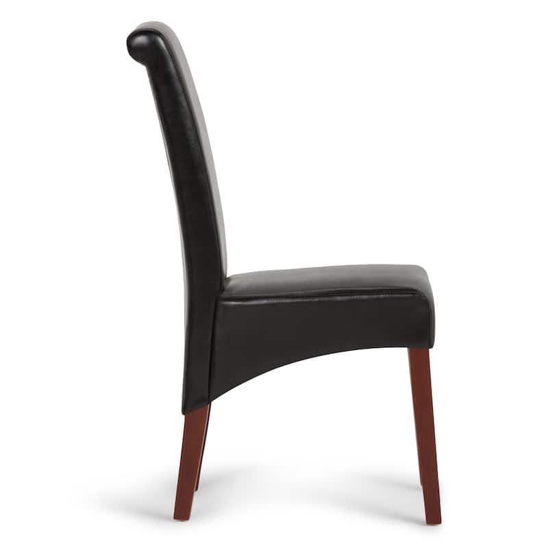 WYNDENHALL Franklin Transitional 7 Pc Dining Set with 6 Upholstered Dining Chairs and 66 inch Wide Table