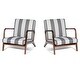 preview thumbnail 2 of 9, Mid-Century Modern Accent Chair,Leathaire Upholstered Farmhouse Armchair 2 pcs