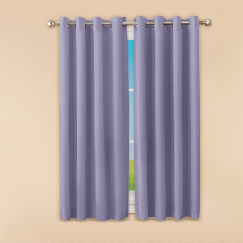Madison Room Darkening Energy-Saving Curtain Panel - Lavender - 54" x 63" - 63 Inches