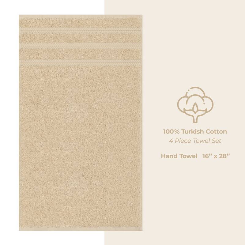 American Soft Linen 4-Piece Turkish Hand Towel Set
