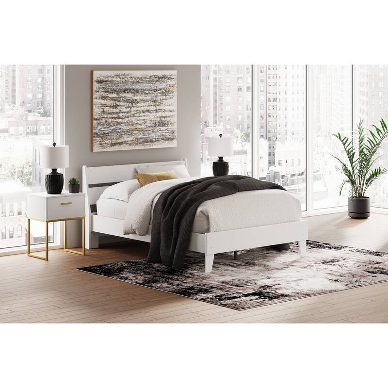 Signature Design by Ashley Socalle White Panel Platform Bed - Full