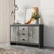preview thumbnail 3 of 8, 45-inch Wood Sideboard with 3 Drawers