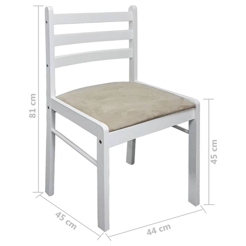 2/4/6 pcs Wooden Dining Chairs Square 2 Colours Selectable - 17.3" x 17.7" x 31.9"